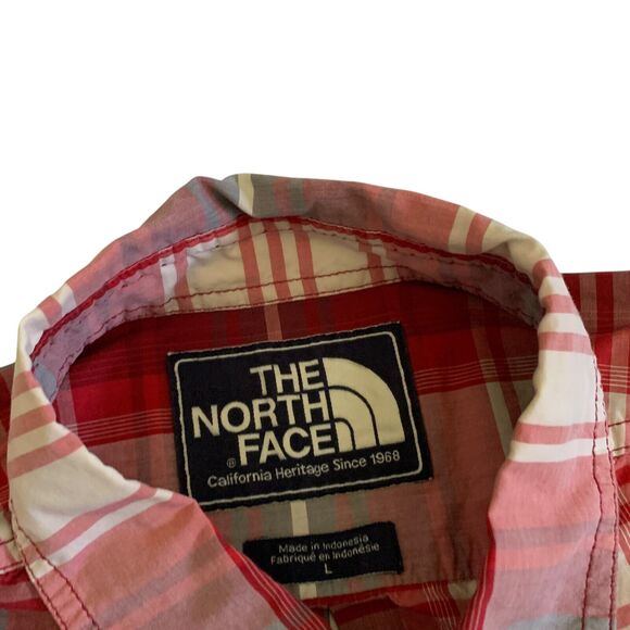 The North Face Men's Size L Button Up Long Sleeve Plaid Adult Shirt - Picture 5 of 15